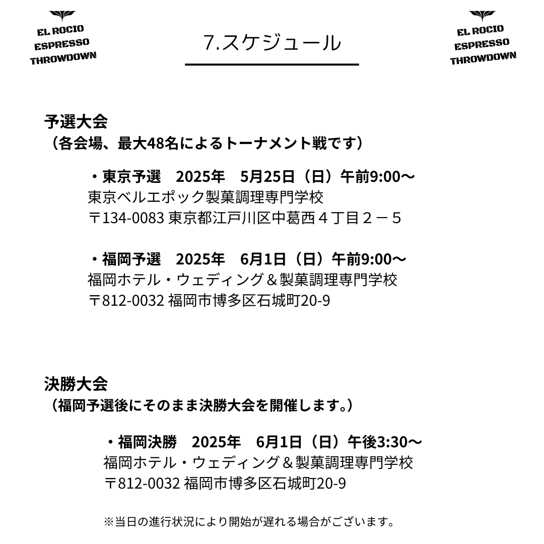 エスプレッソ競技会「EL Rocio Espresso Throwdown」